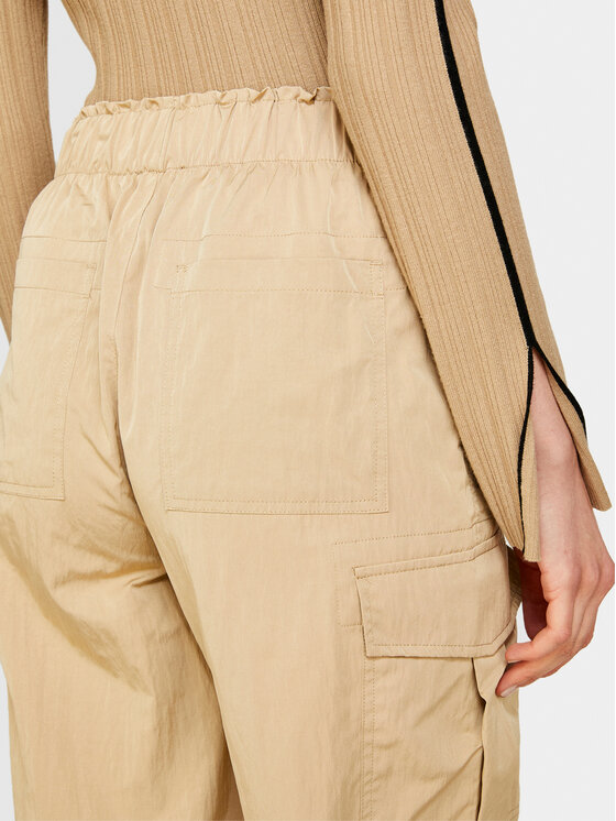 Sisley Sisley Hlače 4JQJLF04R Bež Relaxed Fit