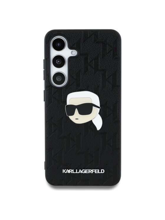 KARL LAGERFELD KARL LAGERFELD Etui na telefon Leather Monogram Pin Logo Karl Head Czarny