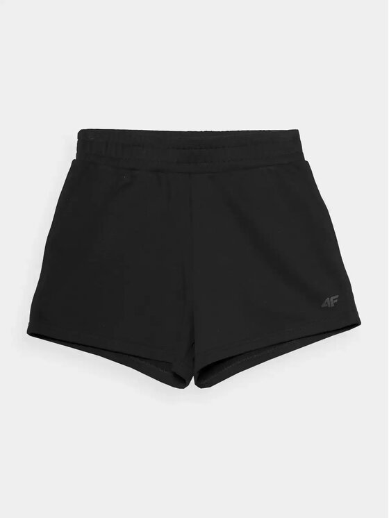 4F 4F Bavlnené šortky 4FWSS24TSHOF286-20S Čierna Regular Fit