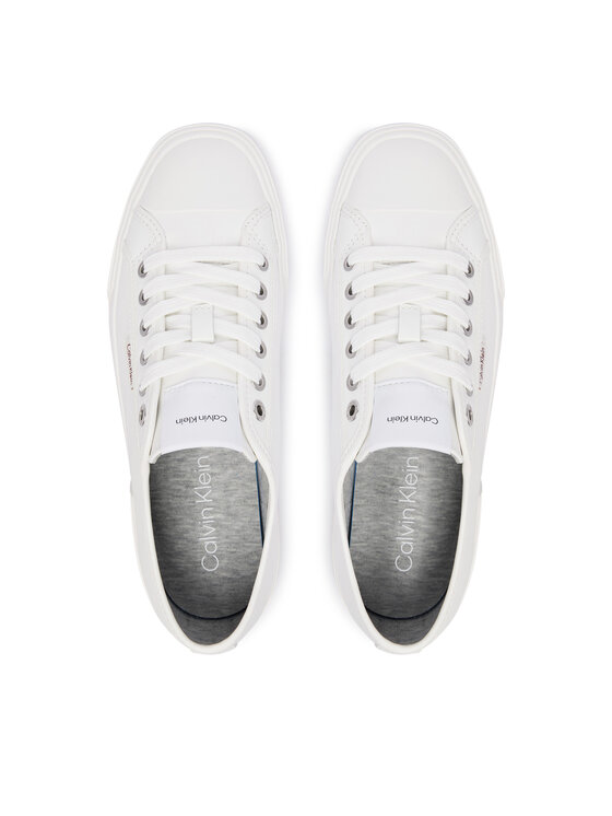 Calvin Klein Calvin Klein Кецове Vulc Lace Up Low Lth HW0HW03077 Бял