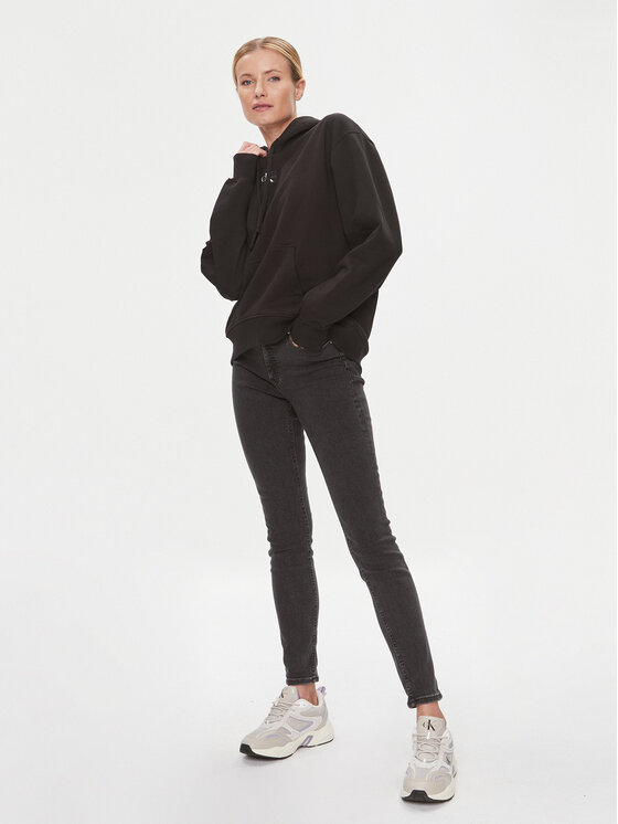 Calvin Klein Jeans Calvin Klein Jeans Majica dugih rukava J20J222539 Crna Oversize