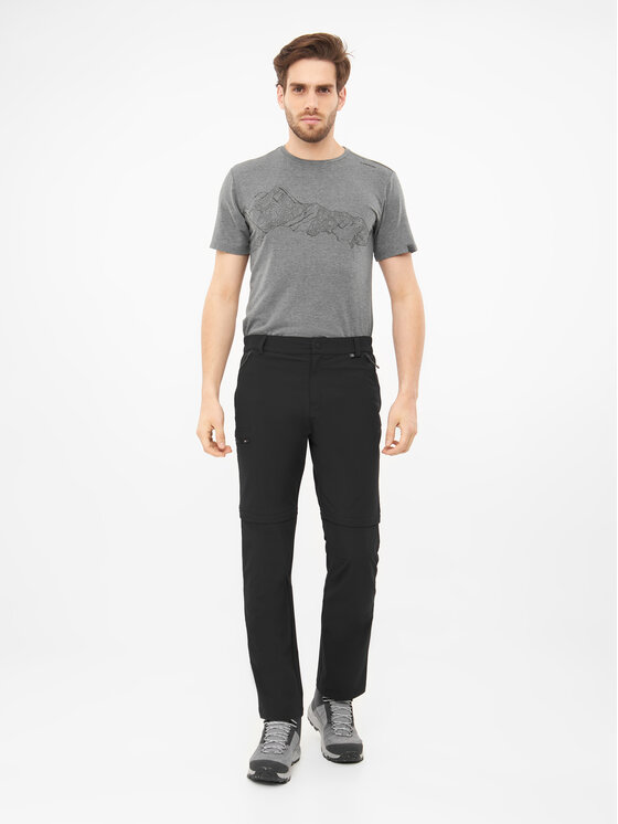 Viking Viking Spodnie materiałowe Rocklyn 2in1 Man Czarny Regular Fit