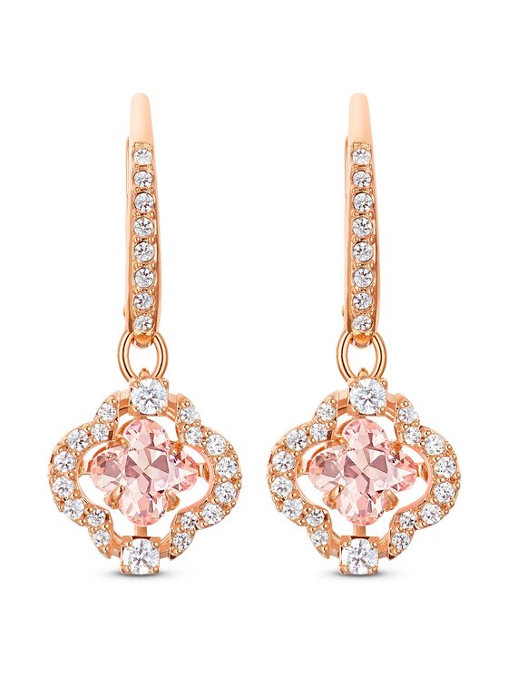 Swarovski Swarovski Kolczyki Sparkling Dance Clover 5516477 Różowe złoto