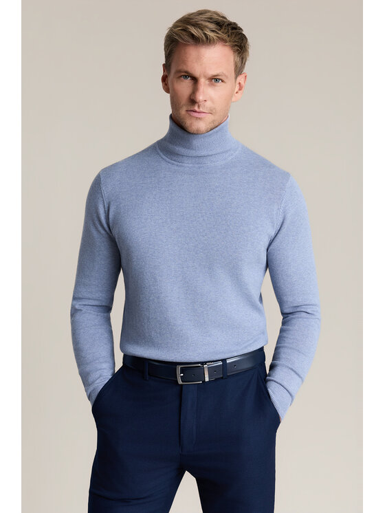 Lancerto Lancerto Sweter Jesse SW073226000054 Niebieski Regular Fit