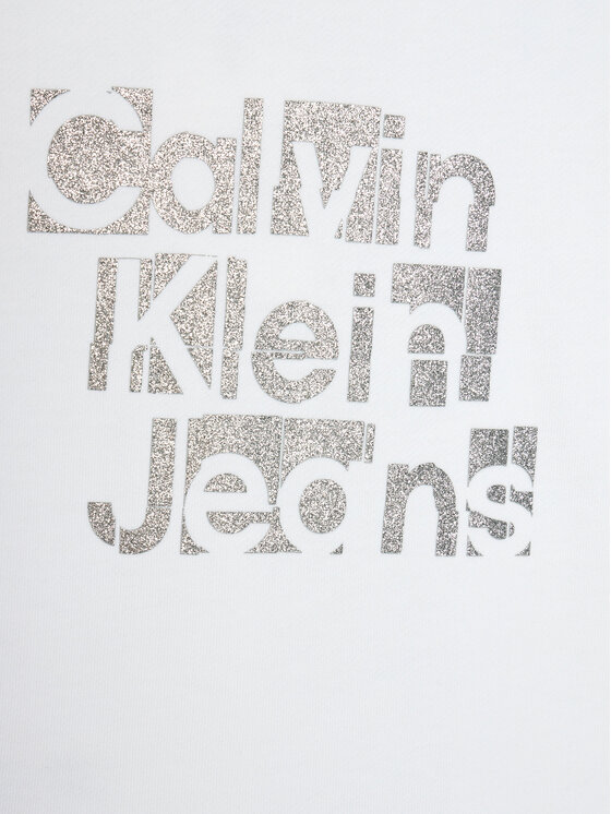 Calvin Klein Jeans Calvin Klein Jeans Felpa Metallic IG0IG02304 Bianco Regular Fit