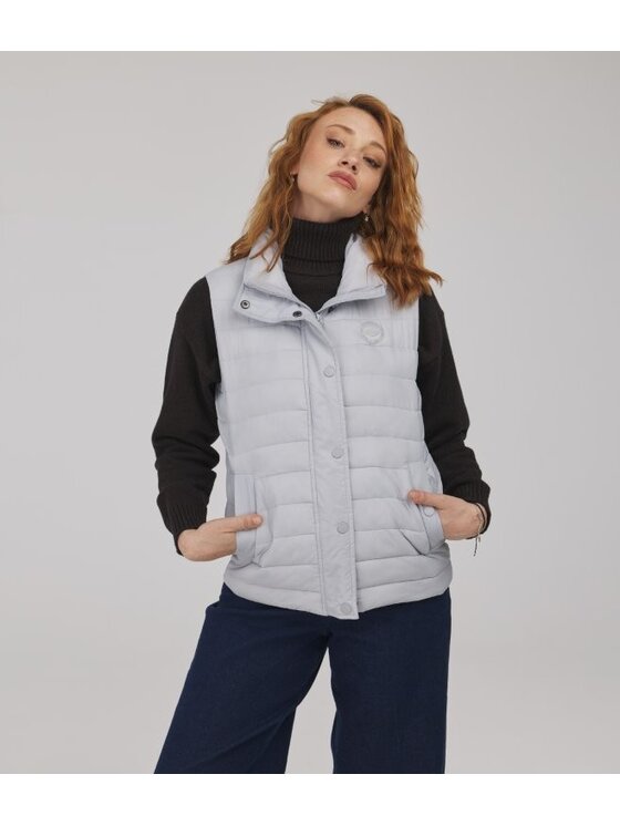 Lee Cooper Lee Cooper Kamizelka JESSICA Szary jasny Regular Fit