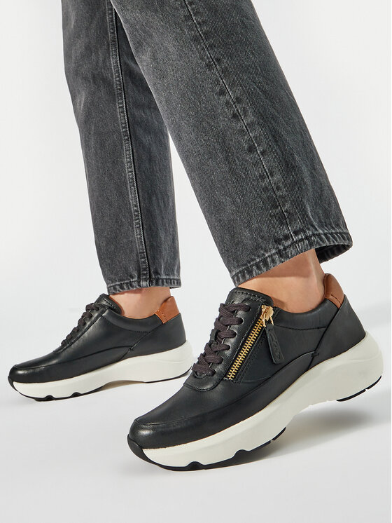 Clarks Clarks Sneakersy Tivoli Zip 26176648 Czarny