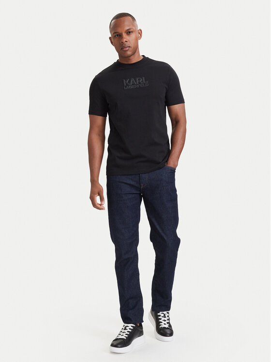 KARL LAGERFELD KARL LAGERFELD Tričko 755073 564250 Čierna Regular Fit