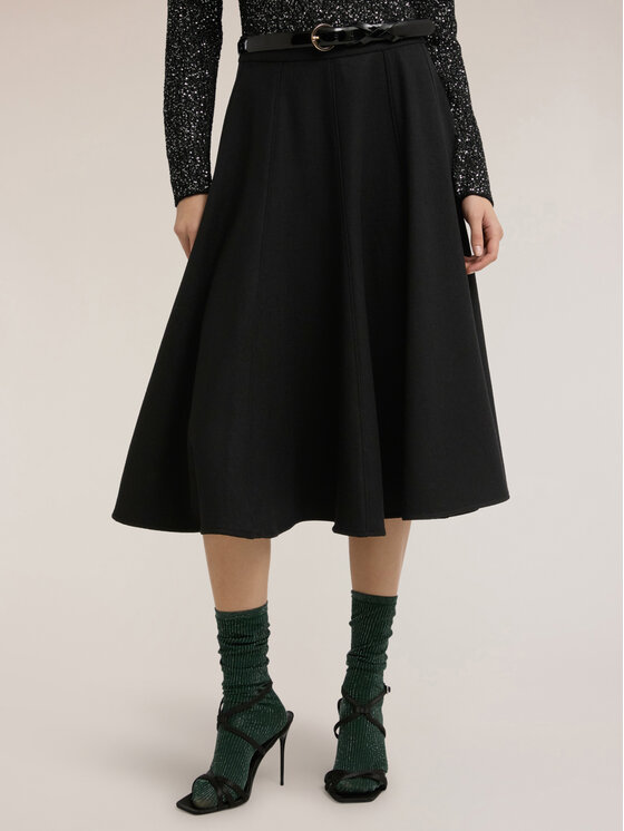 Motivi Motivi Gonna midi 1079Q001146N033 Nero A-Line Fit