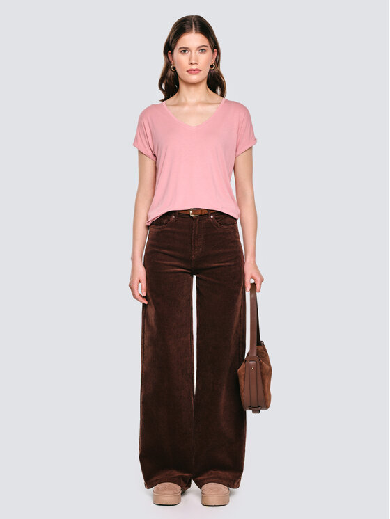 BIG STAR BIG STAR T-Shirt VALERIA Różowy Basic Fit