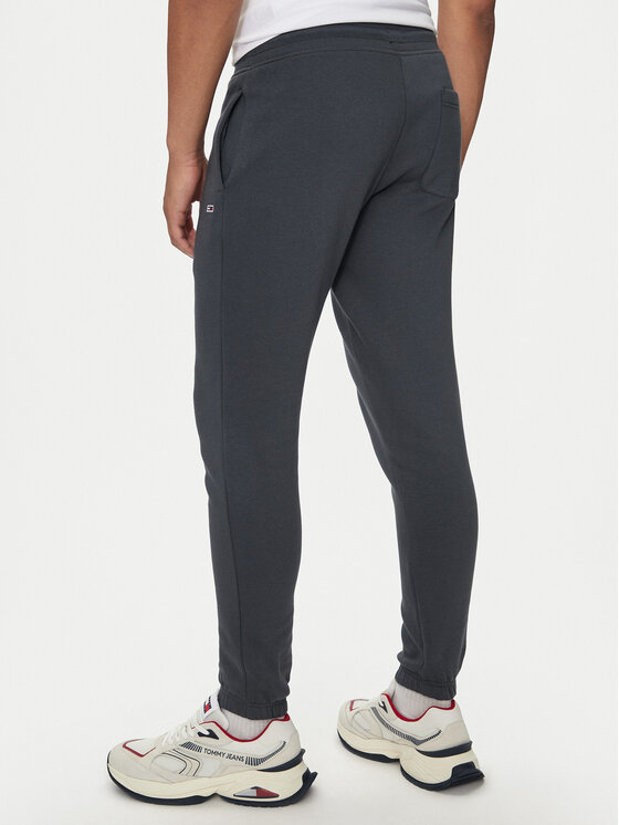 Tommy Jeans Tommy Jeans Spodnji del trenirke Flag DM0DM20473 Siva Slim Fit