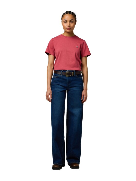 Wrangler Wrangler T-Shirt 112370739 Czerwony Regular Fit