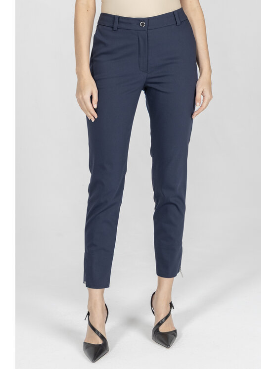 Deni Cler Milano Deni Cler Milano Spodnie materiałowe W-DC-5225-F2-G4-59-1 Granatowy Slim Fit