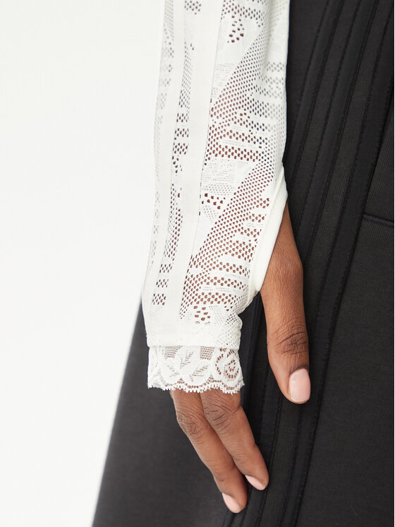 adidas adidas Блуза Lace Bardot KE3458 Бял Slim Fit