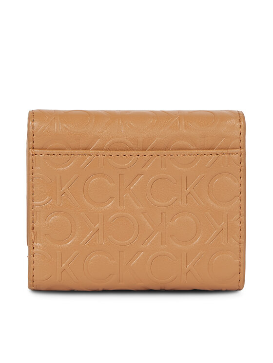 Calvin Klein Calvin Klein Ženska denarnica Re-Lock Trifold Xs Emb K60K611321 Rjava