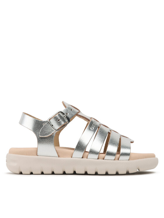 Geox Geox Sandály J Sandal Soleima Gir J35GSB000CFC1007 M Stříbrná
