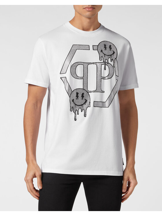 PHILIPP PLEIN PHILIPP PLEIN T-Shirt 15121 Biały Regular Fit