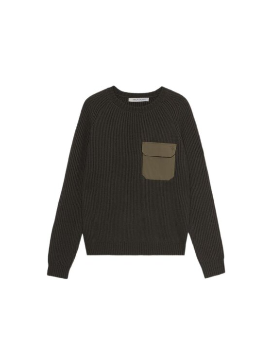 Trussardi Trussardi Cardigan M0278000029N035 Verde Regular Fit