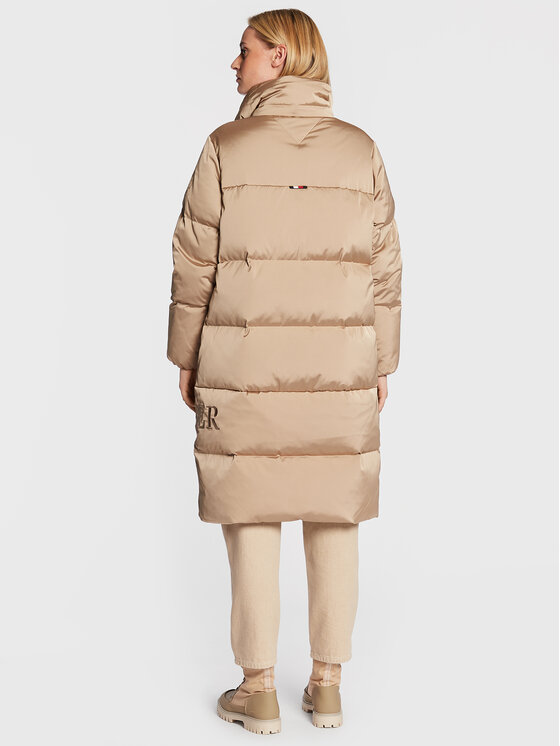 Tommy Hilfiger Tommy Hilfiger Daunenjacke Sateen WW0WW35933 Beige Relaxed Fit