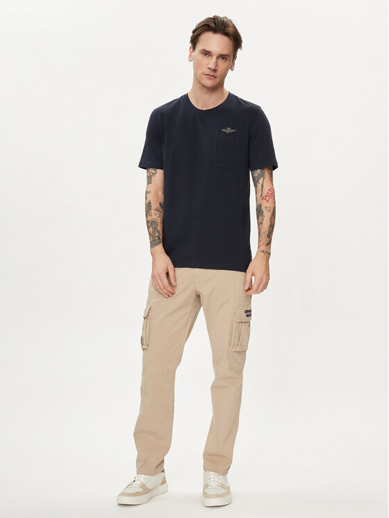 Aeronautica Militare Aeronautica Militare T-Shirt 241TS2229J593 Granatowy Regular Fit