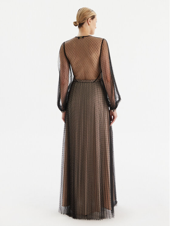 TWINSET TWINSET Večerné šaty 252TT2021 Čierna Regular Fit