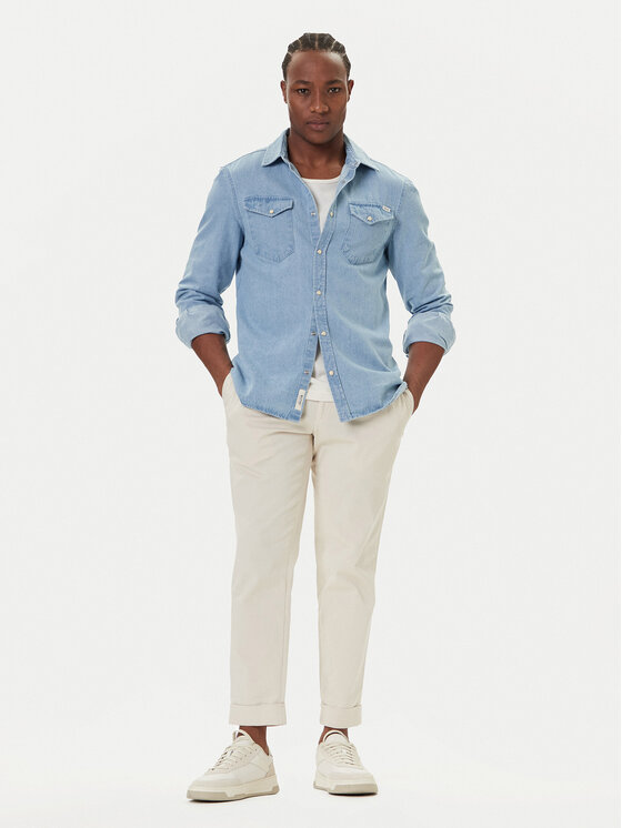 Mustang Mustang camicia di jeans Duver 1016950 Blu Regular Fit