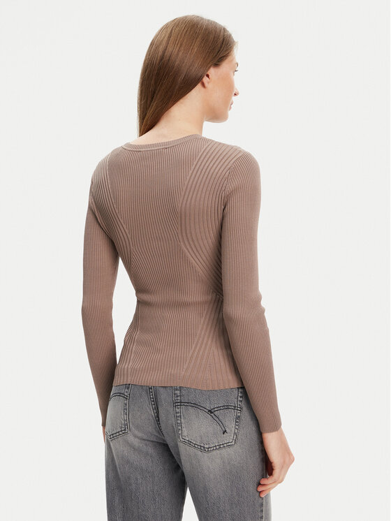 Guess Guess Pulover W5YR08 Z0040 Rjava Regular Fit
