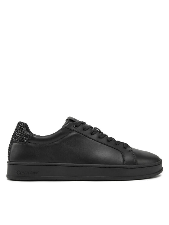 Calvin Klein Snīkeri Low Top Lace Up Woven HM0HM01767 Melns