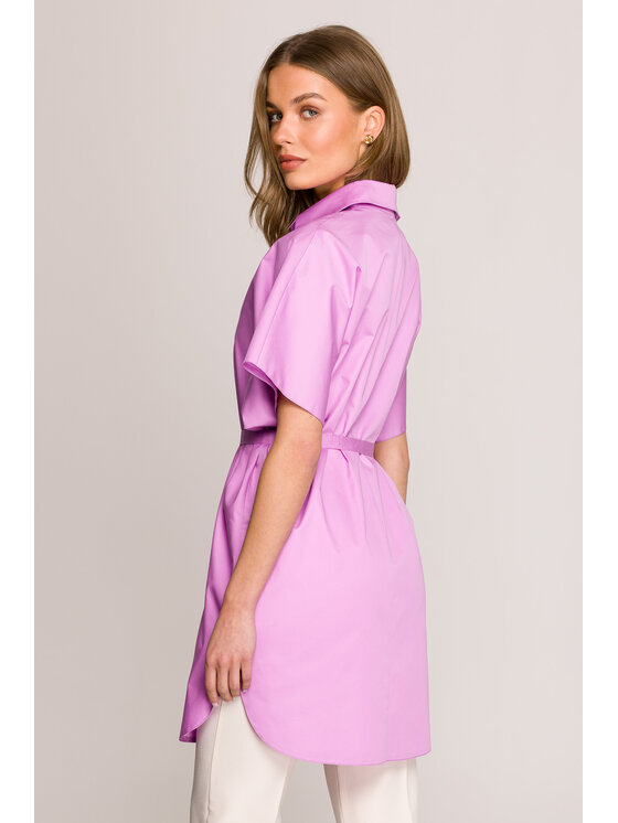 Stylove Stylove Košeľa S402 Ružová Sexy Straight Fit