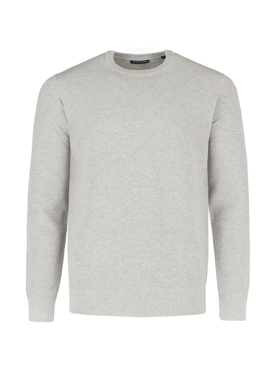 Volcano Volcano Sweter S-LOGAN Szary Regular Fit