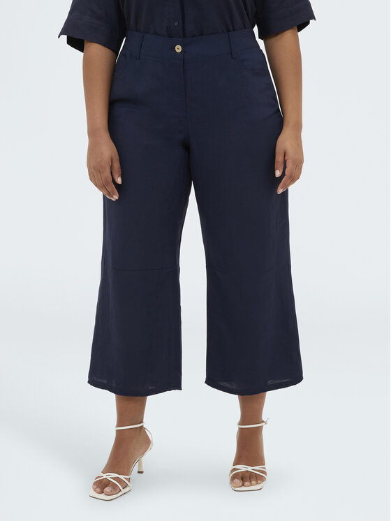 Fiorella Rubino Fiorella Rubino Pantaloni di tessuto P034T005264N0Z4 Blu Over Fit