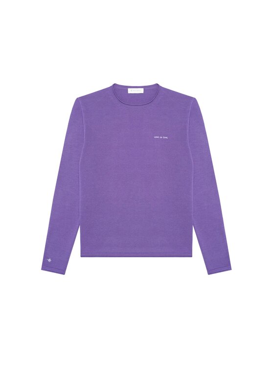 B SIDES B SIDES Bluzka MERINO Fioletowy Relaxed Fit