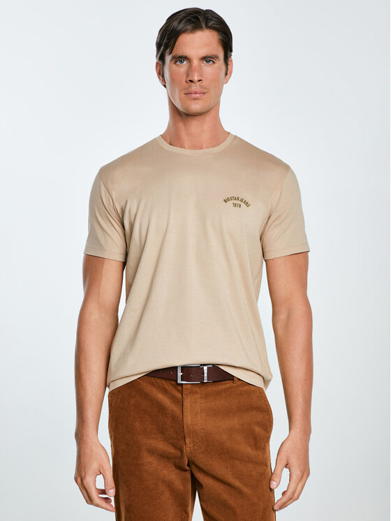 BIG STAR BIG STAR T-Shirt VINCER Beżowy Basic Fit