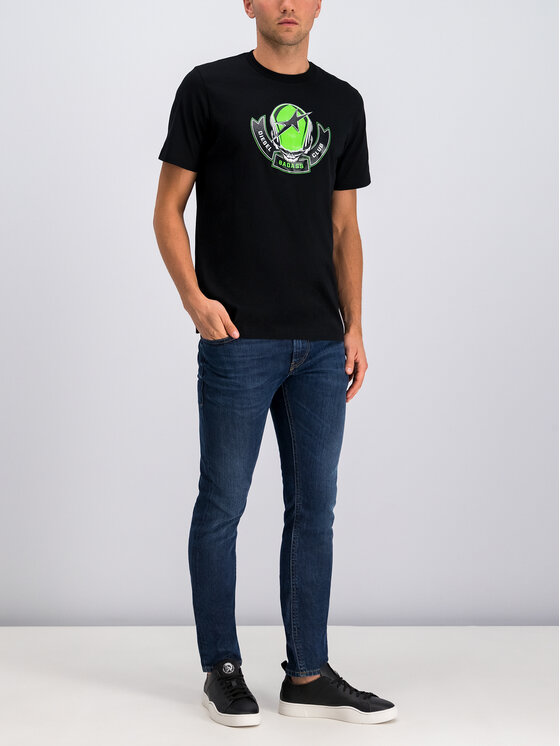 Diesel Diesel Tricou T-Just 00SXM1 0091A Negru Regular Fit
