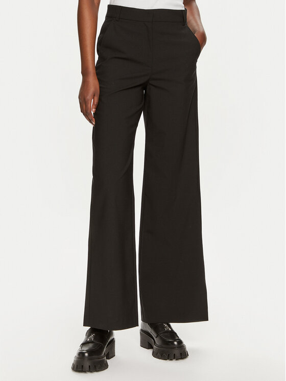 MAX&Co. Bavlnené nohavice Brivido 2426136012200 Čierna Regular Fit