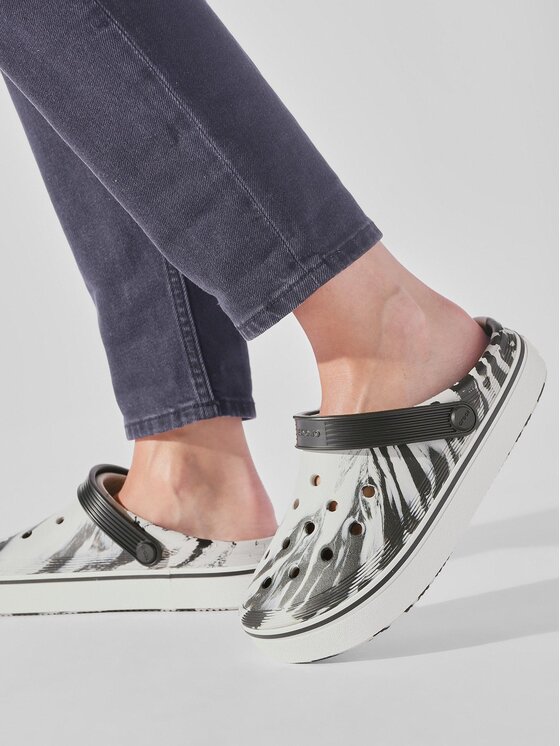Crocs Crocs Natikači Crocs Crocband Clean Marbled Clog 208601 Črna
