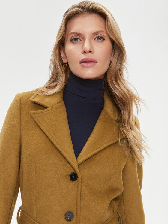 Bruuns Bazaar Bruuns Bazaar Płaszcz wełniany Catarina BBW2508 Brązowy Regular Fit