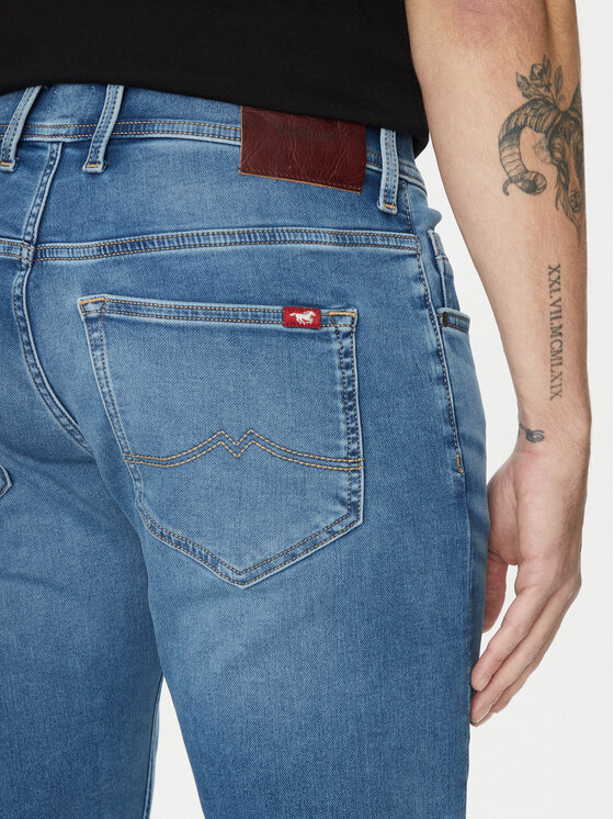 Mustang Mustang Farmer Oregon 1014374 Kék Slim Fit