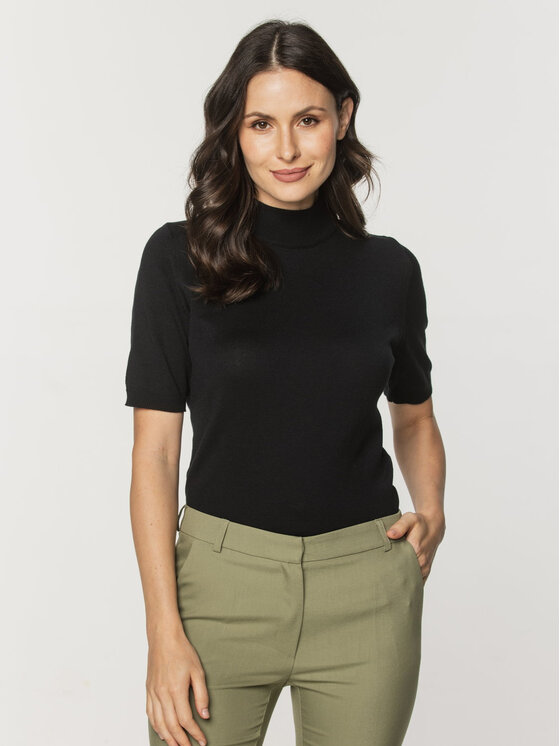 Willsoor Willsoor Sweter 88445 Czarny Close Fit