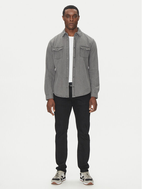 Only & Sons Only & Sons traper košulja Bane 22023247 Siva Regular Fit