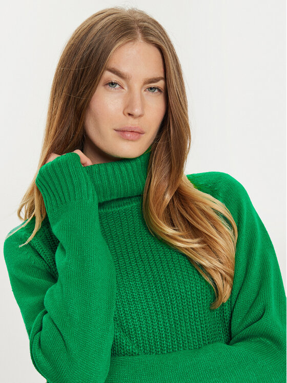 Brave Soul Brave Soul Dolčevita LK-230ROBBINSA Zelena Loose Fit