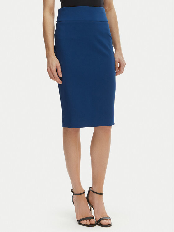 Rinascimento Rinascimento Puzdrová sukňa CFC0128651003 Modrá Slim Fit