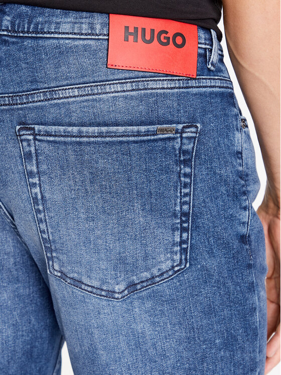 HUGO Hugo Džínsy 50495504 Modrá Tapered Fit