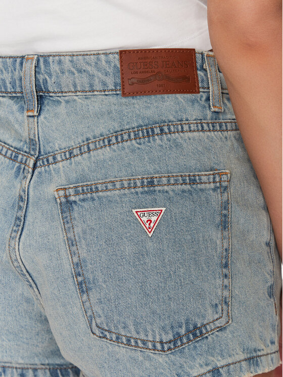Guess Guess Szorty jeansowe W5GD0Y D5O14 Niebieski Regular Fit