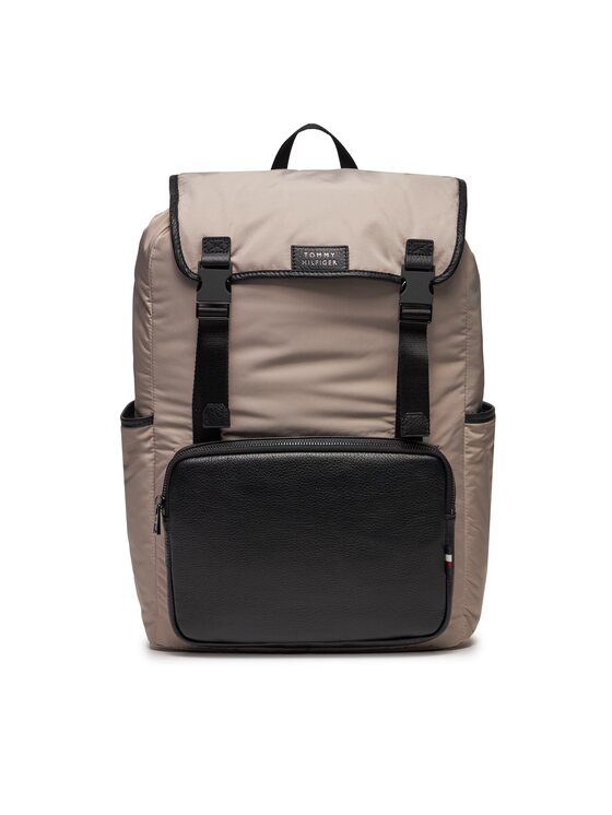 Tommy Hilfiger Tommy Hilfiger Rucsac Th Lux Nylon Flap Backpack AM0AM11817 Bej