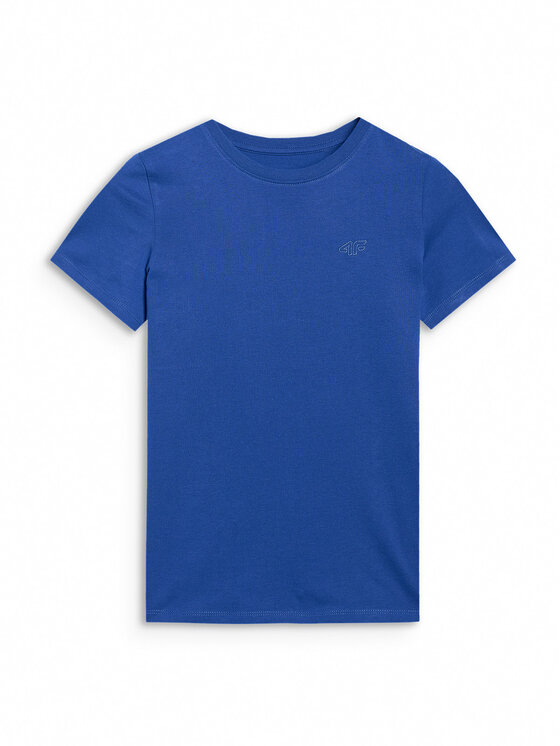 4F 4F T-Shirt BASIC+ Niebieski Regular Fit