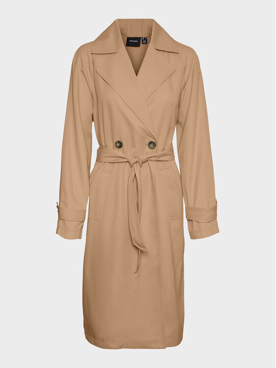 Vero Moda Vero Moda Trencz Lou 10257581 Beżowy Regular Fit