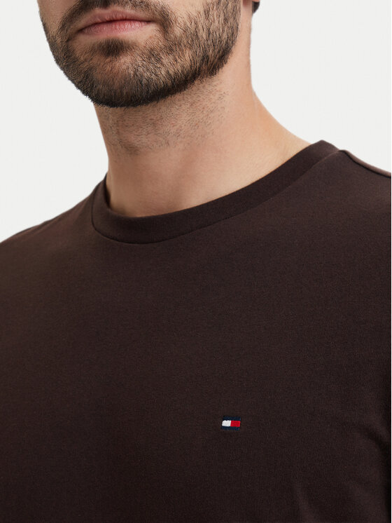 Tommy Hilfiger Tommy Hilfiger T-Shirt Ess Seasonal MW0MW39995 Tmavě hnědá Regular Fit