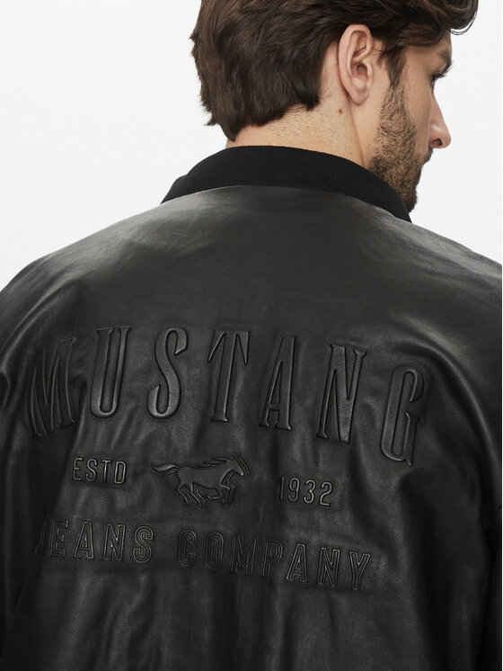 Mustang Mustang Lederjacke Matera 310-24-056 Schwarz Regular Fit