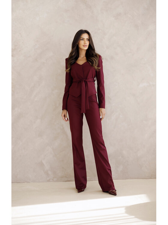 LilaLou LilaLou Oblek Giselle Bordová Regular Fit